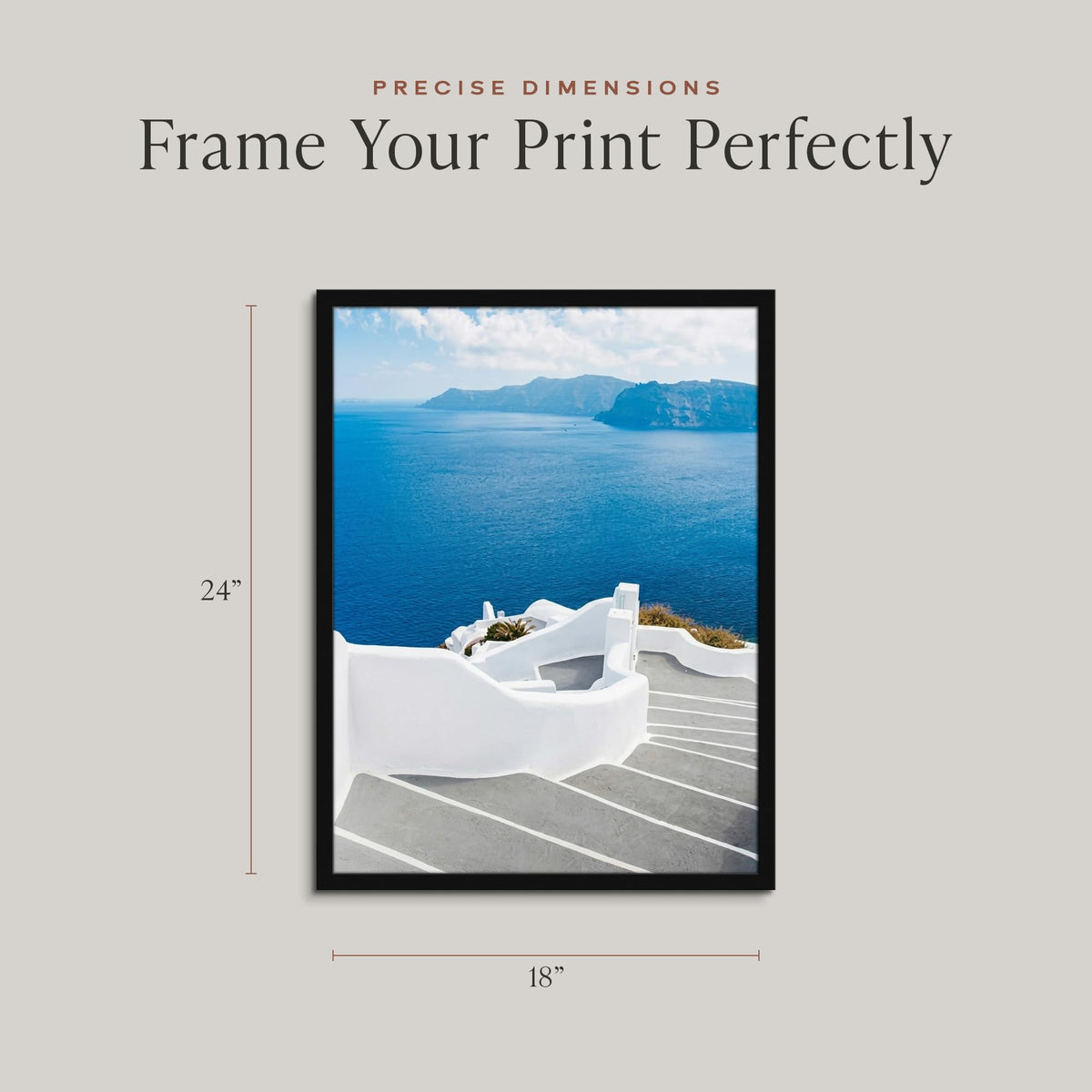 Americanflat 18x24 Poster Frame - Slim Molding - Black | Polished plexiglass front, hangs vertical or horizontal, sawtooth hangers included, secure turn-tab backing