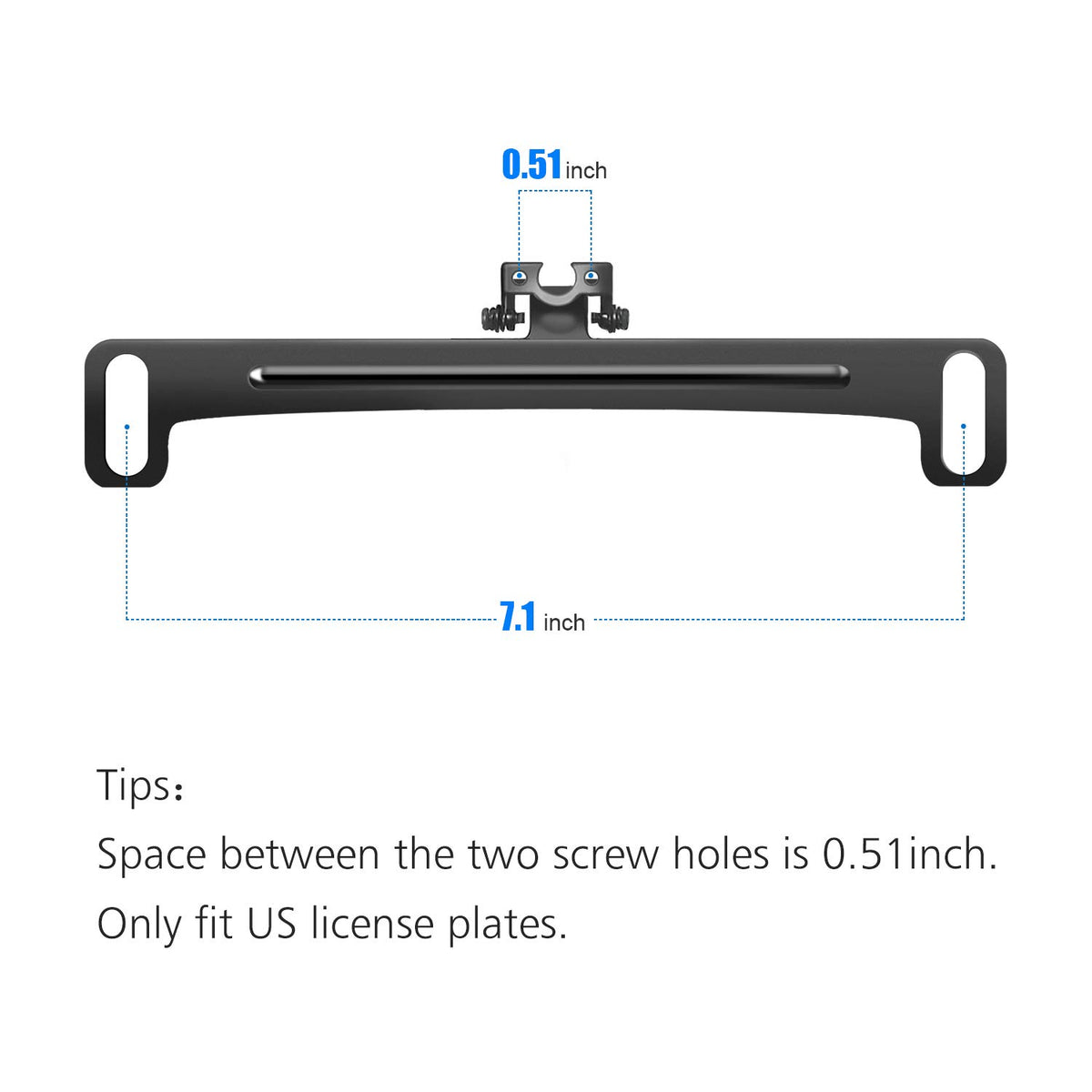 Pixelman Universal Car Rear View Camera License Plate Bracket | Upgraded Full Stainless Steel Backup Camera Mount, Dash Cam Mirror Accessory, Only Installation Holder