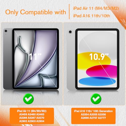 KCT 2 Pack Paperfeel Screen Protector for iPad A16 11th/10th & iPad Air 11 | M4/M3/M2, Draw and Write as Real Paper, Anti Glare, Matte Film, Compatible with Apple Pencil, Touch Sensitivity