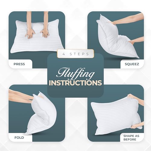 Utopia Bedding Hotel Bed Pillows for Sleeping, Pillows Queen Size Set of 2
