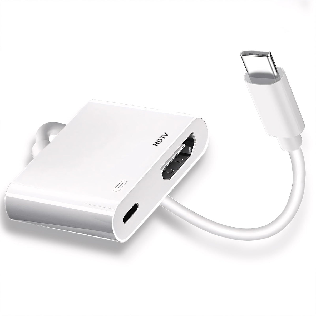 Kinhaly USB C to HDMI for TV, 4K@60Hz Type C to Adapter with Charging Port, iPhone to Hdmi to USB C Adapter Compatible for iPhone 18/17/16/15 Series/iPad Pro/MacBook Pro to HDTV Projector