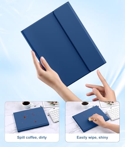 Harvopu for iPad A16 11th/10th Generation Case with Keyboard, Folio Cover | Multi-Touch Trackpad, 7 Colors Backlit, Detachable Keyboard for iPad A16 11 inch/10th Gen with Pencil Holder, Navy Blue