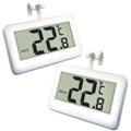 Fridge Thermometer, Suplong Digital Waterproof Fridge Freezer Thermometer Easy to Read LCD Display with Max/Min Record (White-2)