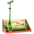 Green Mini 3 Wheel Scooter for Kids – Lean-to-Steer with LED Light-Up Wheels, Adjustable Handlebar, Wide Anti-Slip Deck, Smooth PU Wheels, Rear Foot Brake – Toddler Scooter for Ages 2+