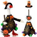 YGEINIT Halloween Desk Goose Outfits 7 Inch | Desk Goose Outfits Felt Costume with Broom,Halloween Home and Office Decoration for Desktop Goose Statues , Fall Holiday Gift
