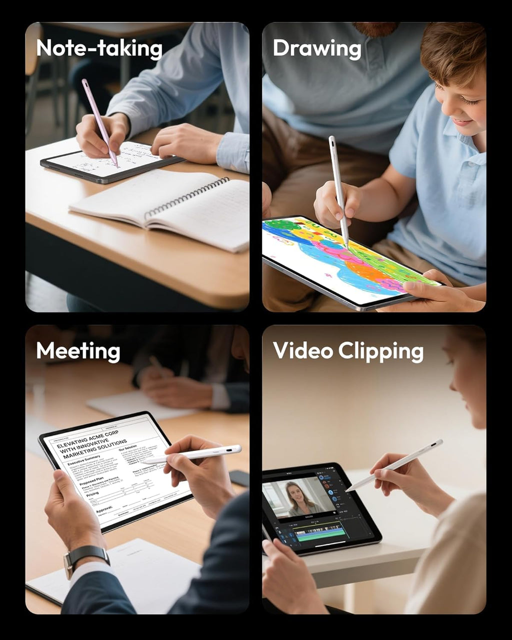 Metapen A8 Stylus Pen for iPad 2018-2026,Magnetic Attach & Palm Rejection | 4 Min Fast Charging Metal Barrel Apple Pencil,Reliable Precision & Smooth Writing Pen for iPad 6th-11th Gen Pro Air Mini