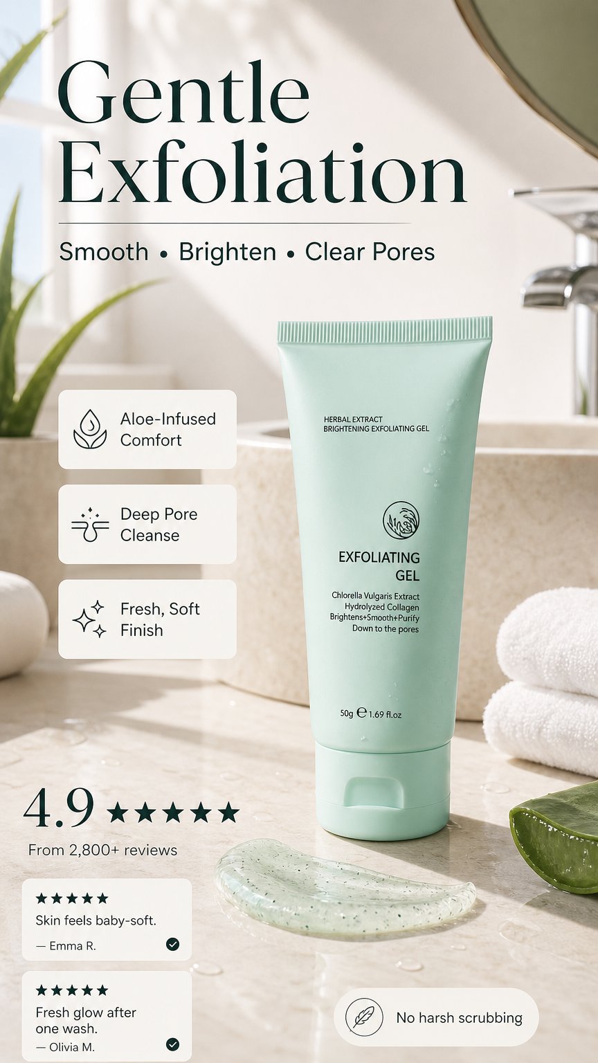 🥳2026 HOT SALE🥳💞50K+ SOLD!💥👵🌸 Herbal Extract Brightening Exfoliating Gel