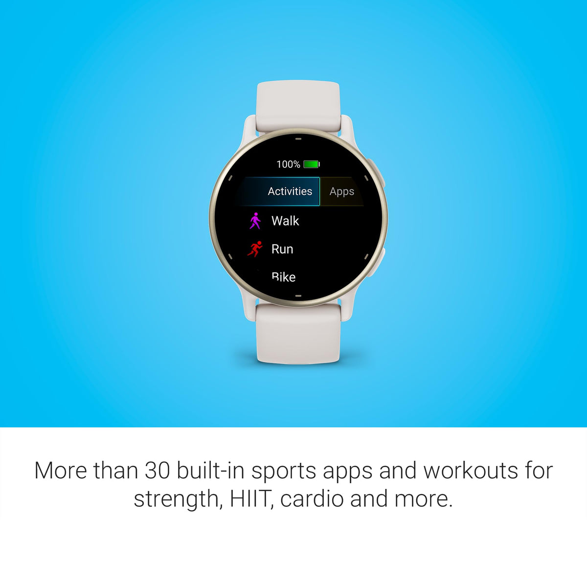 Garmin vívoactive® 5, Health & Fitness GPS Smartwatch, 42mm, Ivory | 24/7 Health Monitoring, Built-In Sports Apps, Sleep Coach, Body Battery™ Energy Monitoring, Workout Benefit & Recovery Time