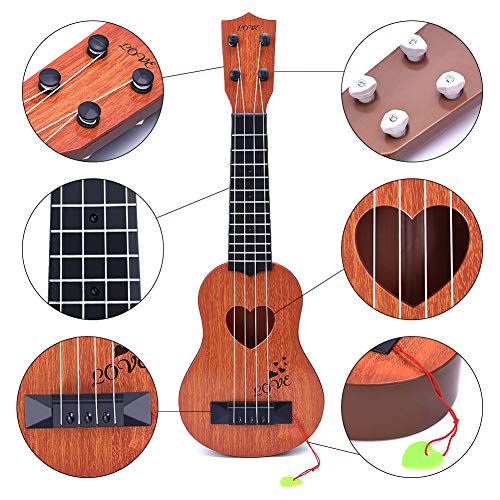 YEZI Toy Classical Ukulele Guitar Musical Instrument for Boys Girls | Mini Guitar Toy with Pick, Educational Musical Instrument for Preschool Boys Girls, Early Learning Music Toy for Ages 3+