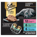 Sheba Perfect Portions Cuts Wet Cat Food, Seafood Multipack, 2.6 oz, 24 ct | Sustainable fish, grain-free, no fillers or artificial flavors, protein-rich, essential vitamins & minerals, twin-pack trays