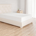 Amazon Basics Single Fitted Sheet, Microfibre, 90 x 190 cm, White, 30 cm Deep Pocket