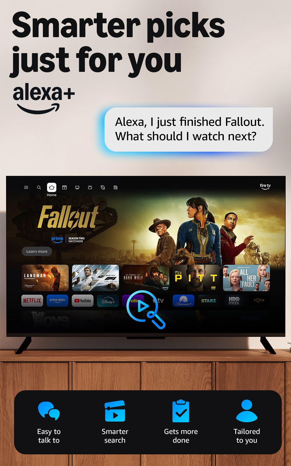 Amazon Fire TV Cube, with AI-powered Fire TV Search, Hands-free streaming device, find shows faster with Alexa+, Wi-Fi 6E, 4K Ultra HD