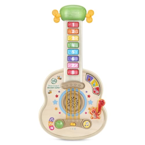 LeapFrog Strum and Count Wooden Guitar, Musical Toddler Toy