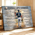 Baseball Life Lessons Personalized Canvas / Poster - Custom Sports Wall Art Gift