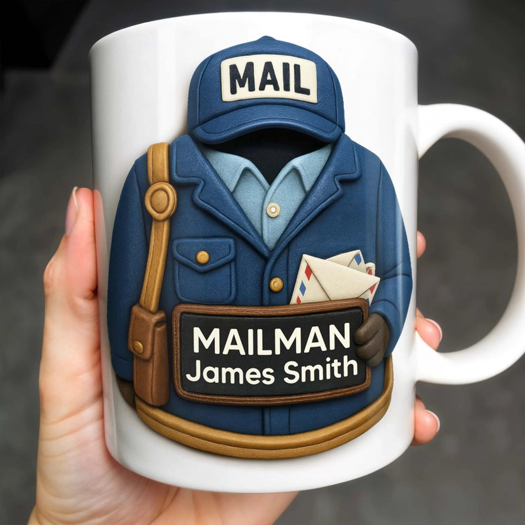 Custom Mailman Uniform Coffee Mug - Personalized Postal Worker Appreciation Gift