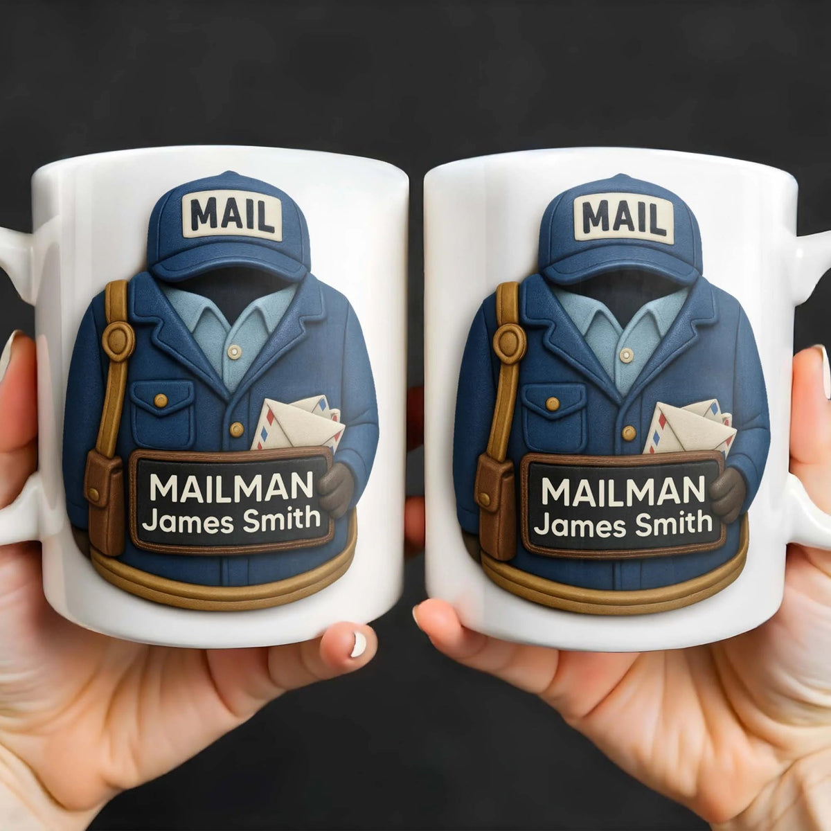 Custom Mailman Uniform Coffee Mug - Personalized Postal Worker Appreciation Gift