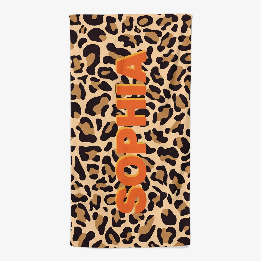 Custom Monogram Beach Towel - Personalized Name Pool Towel Summer Gift