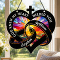 "God Knew My Heart Needed You" Personalized Suncatcher - Custom Anniversary Gift for Couple