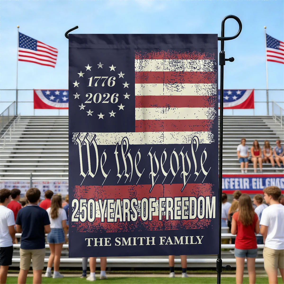 250 Years of Freedom - Personalized America 250th Anniversary Garden Flag
