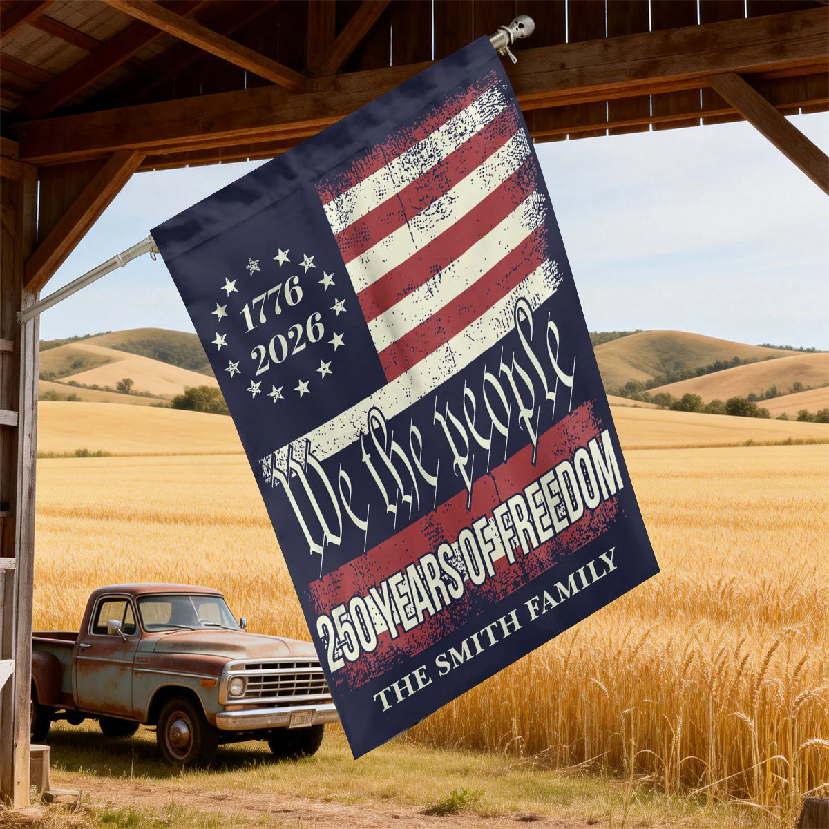 250 Years of Freedom - Personalized America 250th Anniversary Garden Flag
