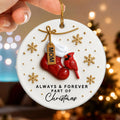 Always & Forever Part of Christmas Memorial Ornament - Personalized Ceramic Keepsake Gift for Family