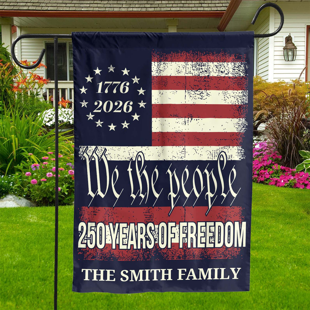 250 Years of Freedom - Personalized America 250th Anniversary Garden Flag