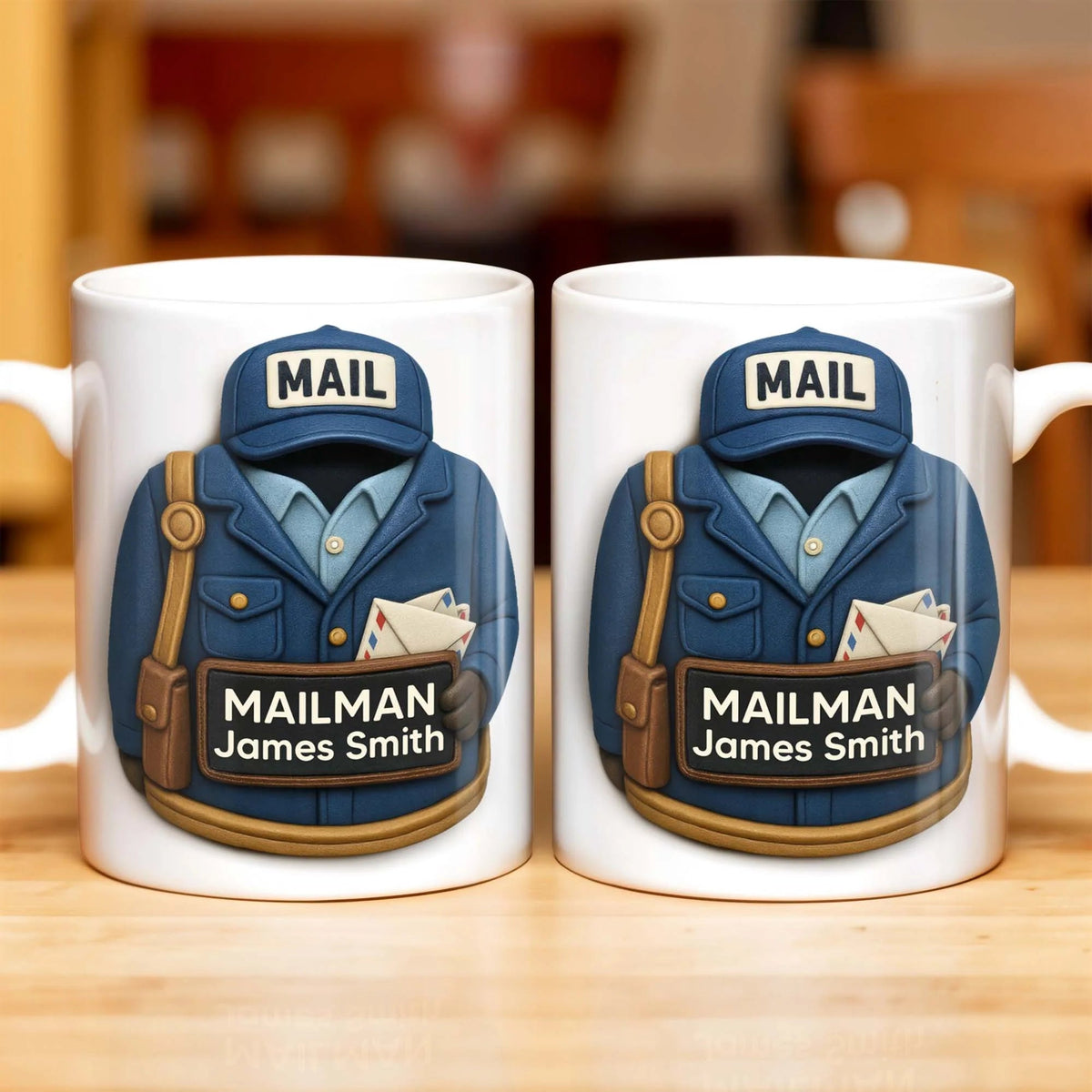 Custom Mailman Uniform Coffee Mug - Personalized Postal Worker Appreciation Gift
