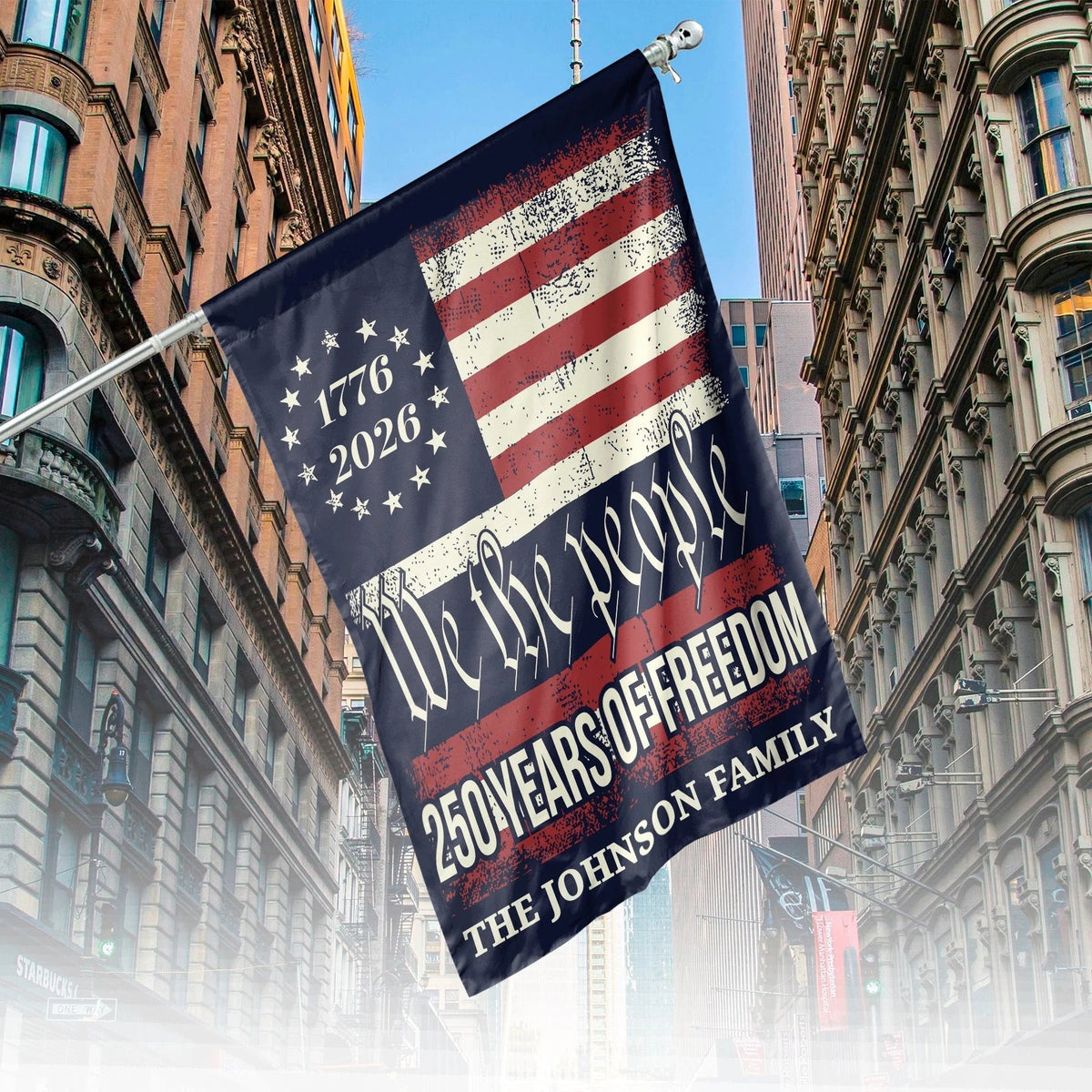250 Years of Freedom - Personalized America 250th Anniversary Garden Flag