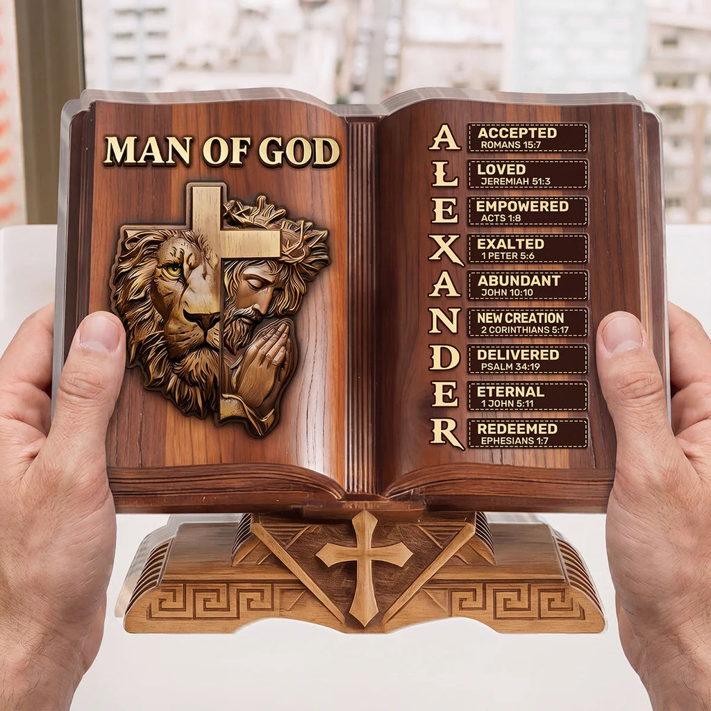 Man of God Protector Hero Personalized Acrylic Plaque - Custom Father's Day Gift for Husband Dad