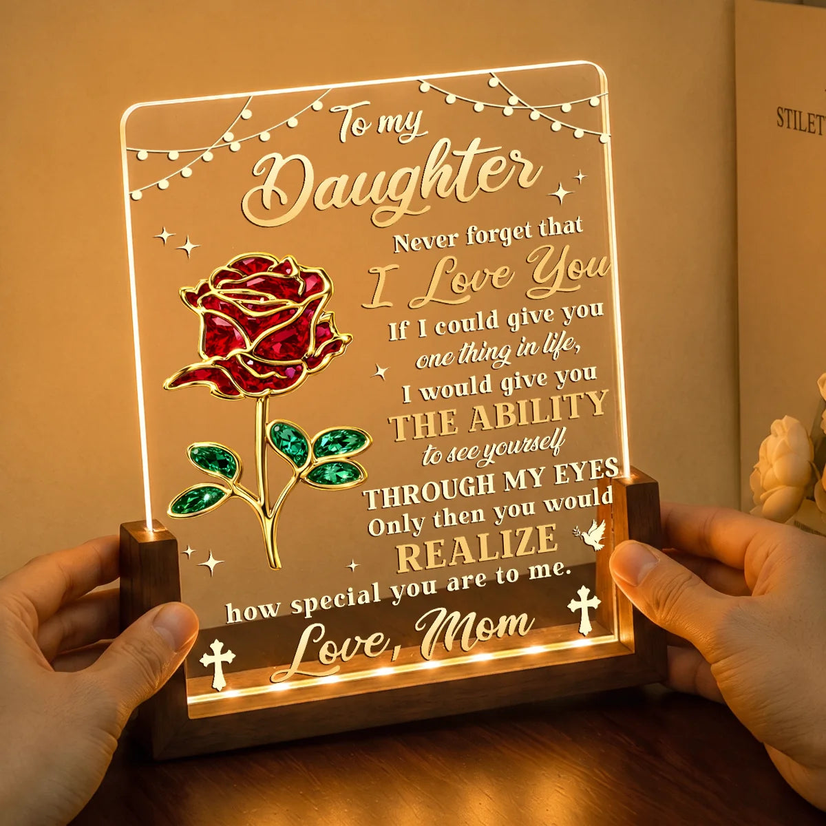 To My Daughter How Special You Are - Personalized LED Night Light Custom Gift from Mom
