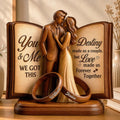 "Destiny Made Us A Couple" Personalized Wooden Block - Custom Special Gift For Couples