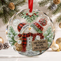 The Year We Became Mr. & Mrs. Personalized Glass Ornament - Custom Newlywed Couples Christmas Keepsake