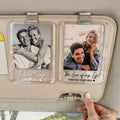 "Drive Safe" Personalized Photo Car Visor Clip - Custom Keepsake Gift for Couples
