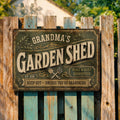 Grandma's Garden Shed Keep Out Personalized Metal Sign - Custom Gift For Garden Lovers