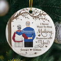 "Making Memories With You" Personalized Ceramic Ornament - Custom Couple Christmas Keepsake Gift