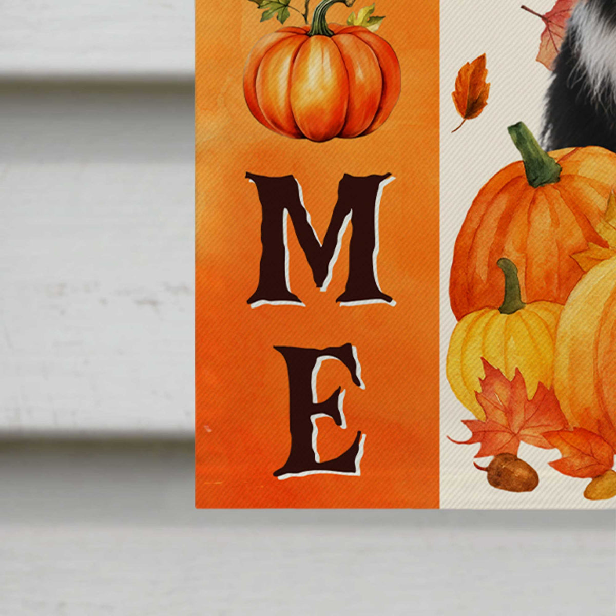 Personalized Dog Garden Flag - Custom Autumn Pumpkins Yard Decor for Dog Lovers