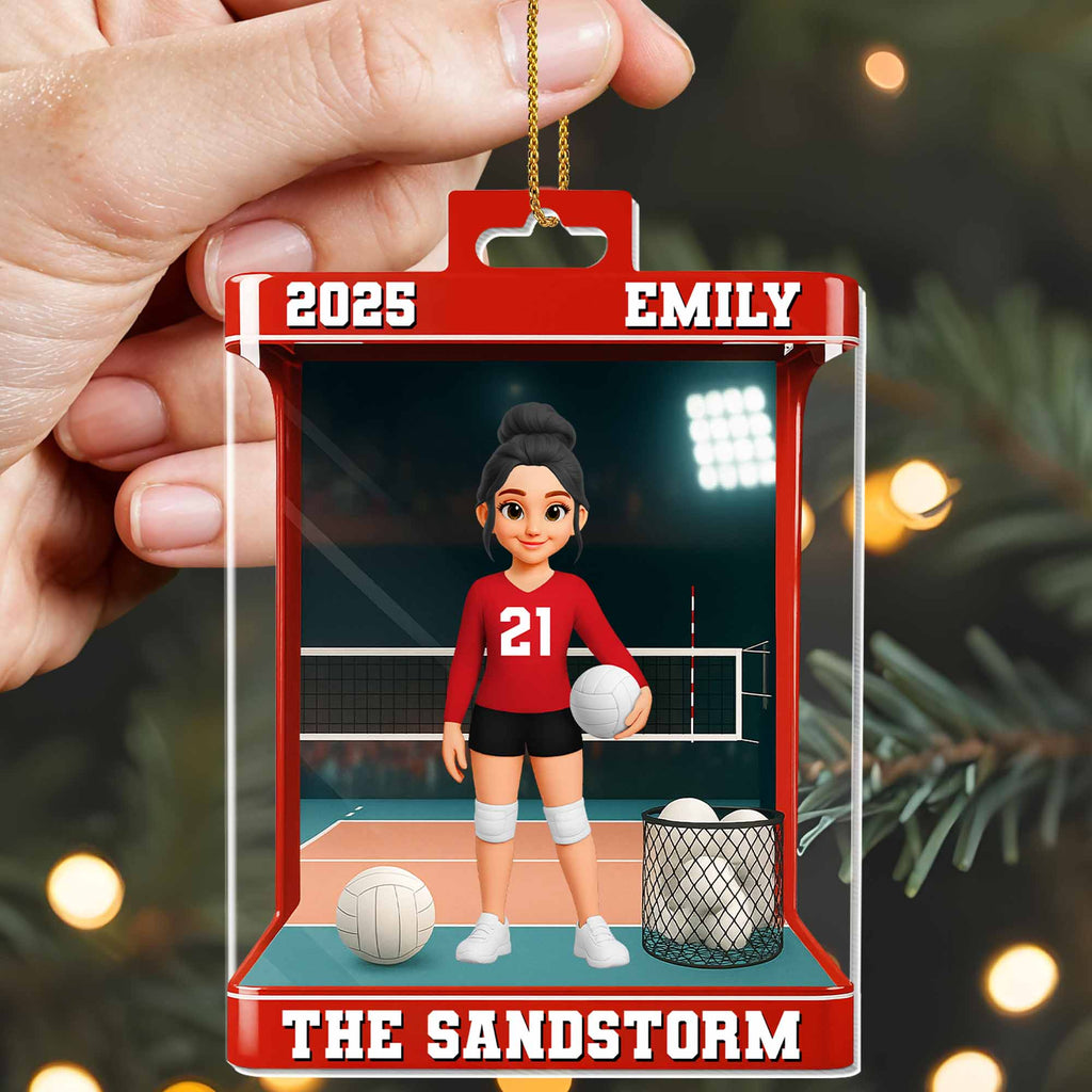 Celebrate Your Favorite Volleyball Player - Personalized Custom Acrylic Ornament Keepsake