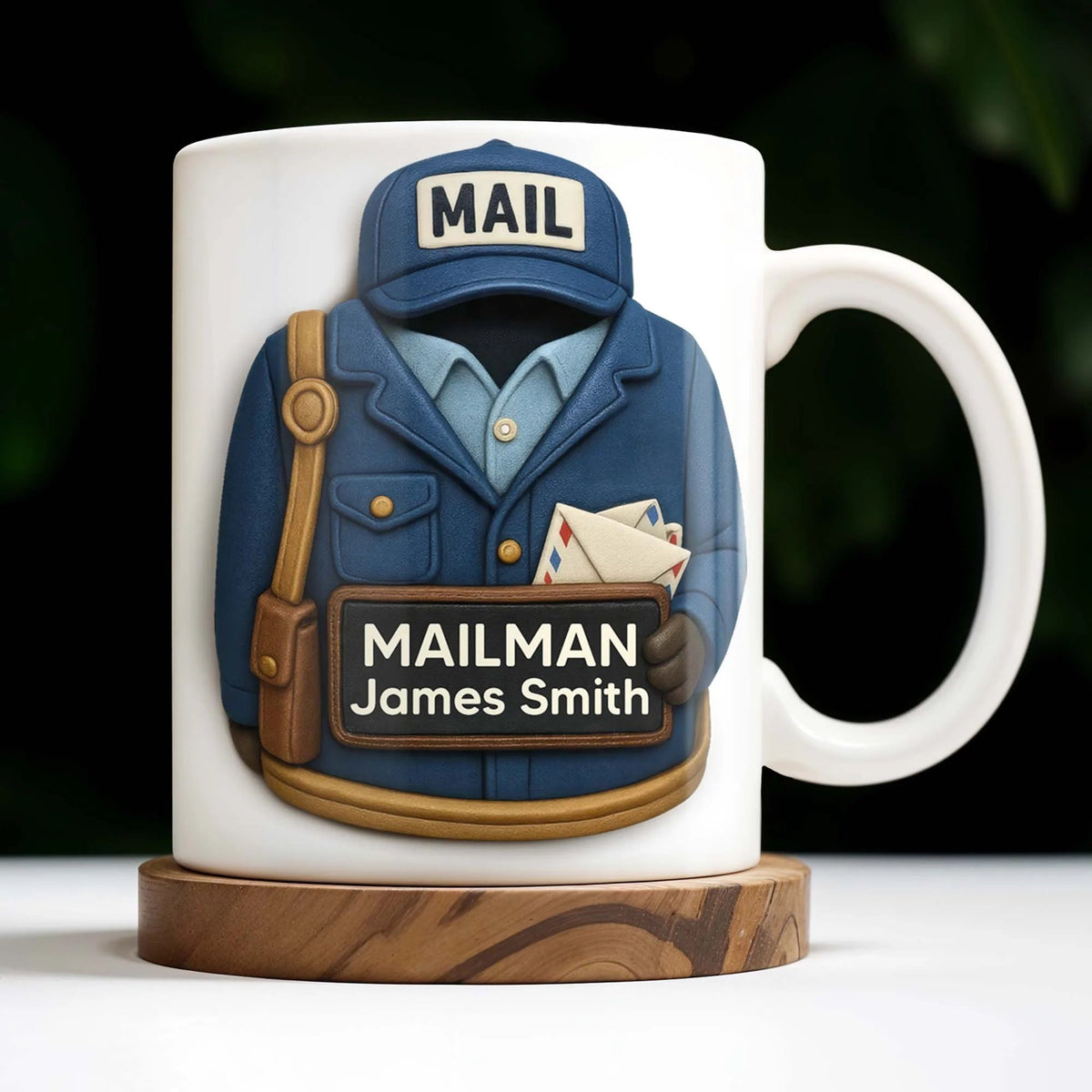 Custom Mailman Uniform Coffee Mug - Personalized Postal Worker Appreciation Gift