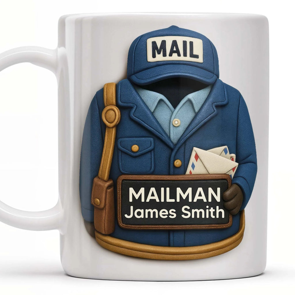 Custom Mailman Uniform Coffee Mug - Personalized Postal Worker Appreciation Gift