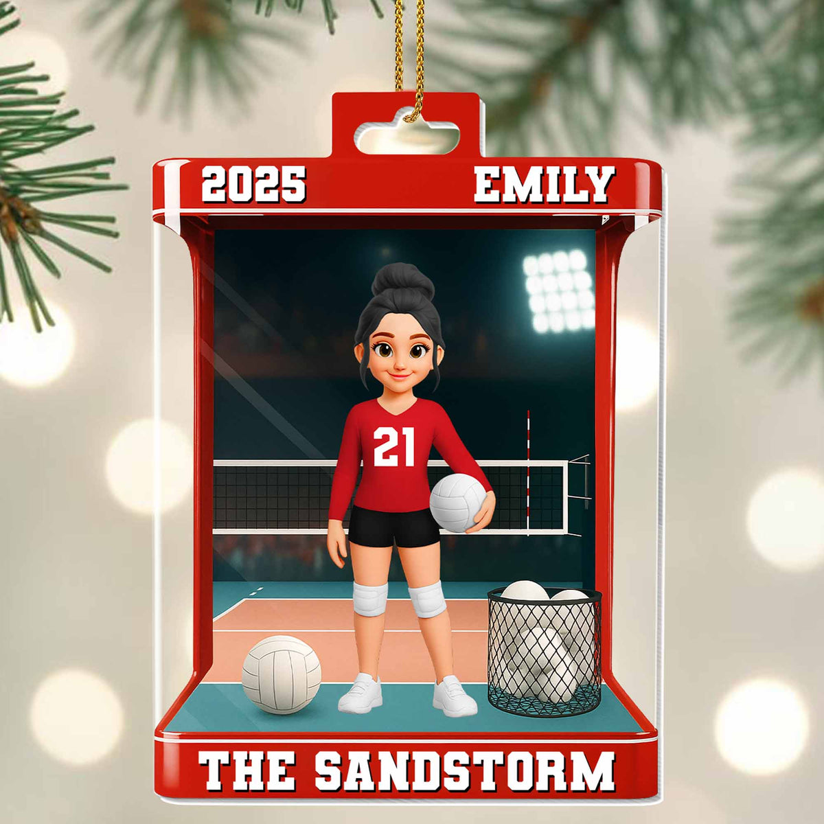 Celebrate Your Favorite Volleyball Player - Personalized Custom Acrylic Ornament Keepsake