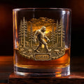 Personalized Bigfoot Sasquatch Whiskey Glass - Custom Name Gifts for Him
