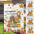 Grandma's Little Pumpkins Personalized Fall Garden Flag - Custom Thanksgiving Yard Decor