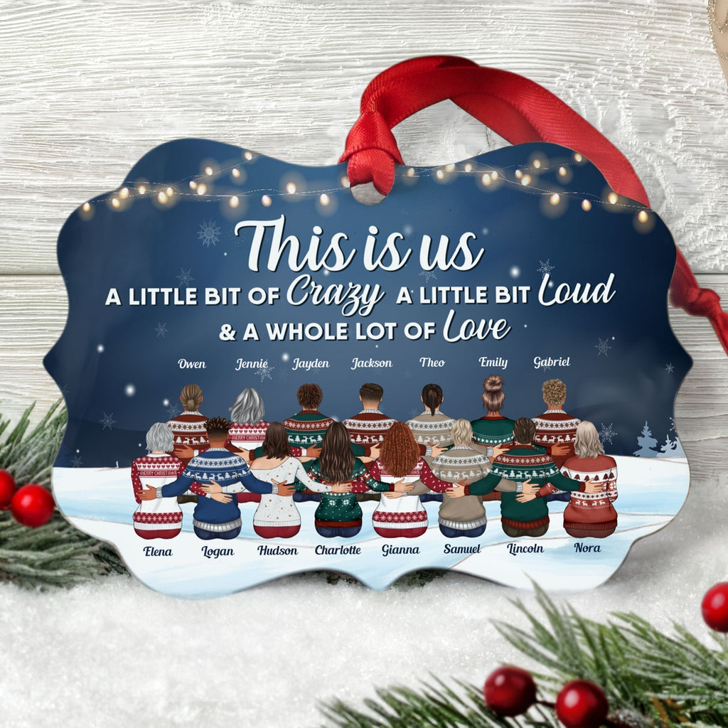 Personalized 'This Is Us' Family Christmas Ornament - Ugly Sweater Custom Gift